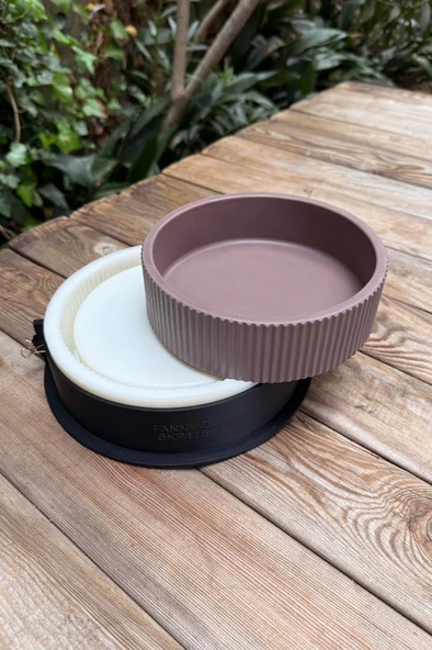 FANNY 2 Tırtıklı Kasnaklı Silikon Kap Kalıbı - Resim 5