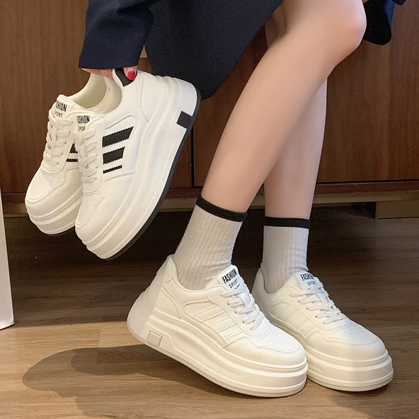 Kadın Platform Spor Ayakkabı (Siyah) - Resim 9