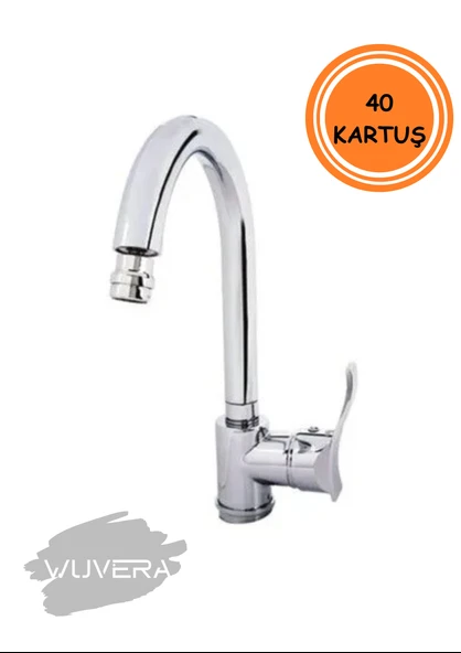 Wuvera Galaxy Serisi TSE Belgeli Mutfak Evye Bataryası – 40 mm Kartuş, Tezgah Üstü Montaj & Oynar Perlâtör - 4