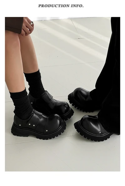 Unisex Derby Ayakkabı (Siyah-3) - 8