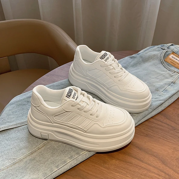 Kadın Platform Spor Ayakkabı (Siyah) - Resim 7