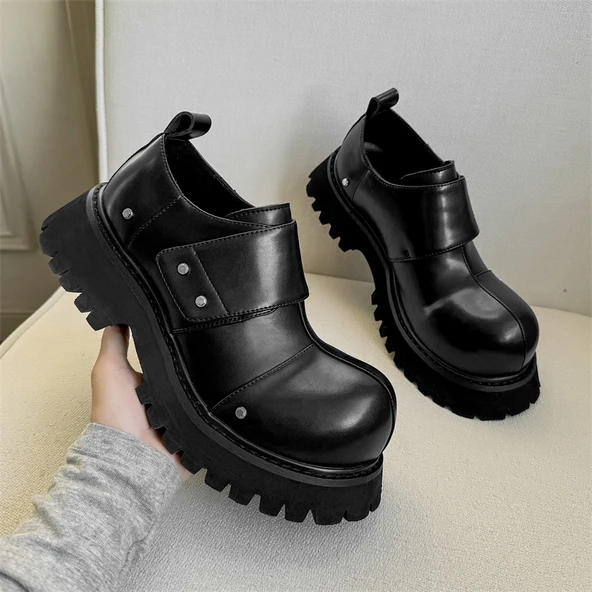 Unisex Derby Ayakkabı (Siyah-3)