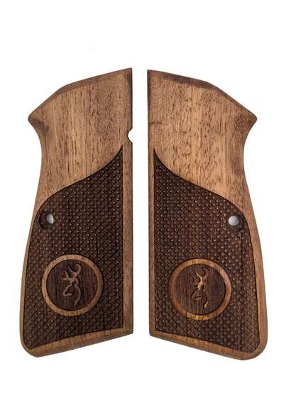 Browning HP Uyumlu Muadil Ahşap Kabze Prizma Logo Desenli Model 049