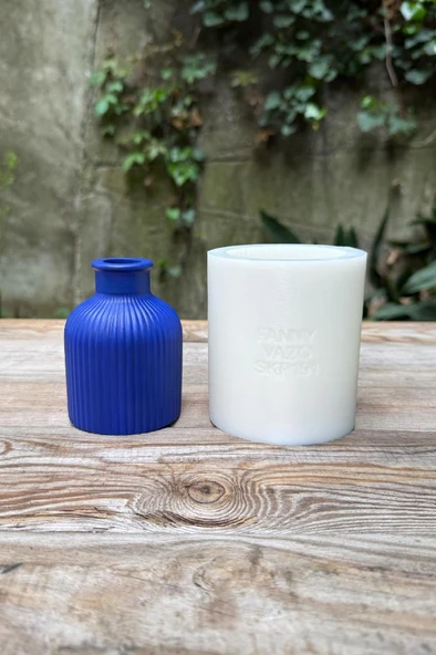 FANNY Tırtıklı Silikon Vazo Kalıbı - Resim 4