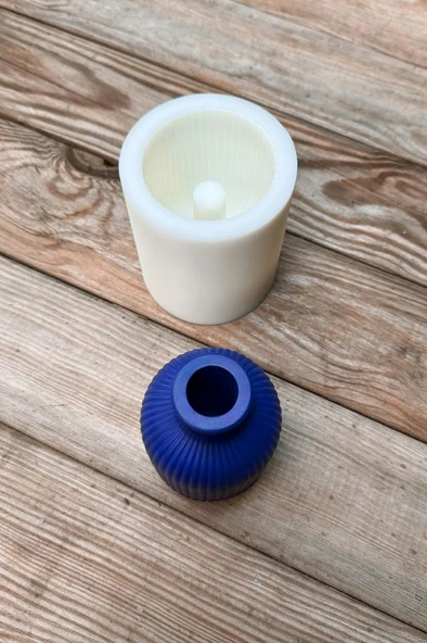 FANNY Tırtıklı Silikon Vazo Kalıbı - Resim 5