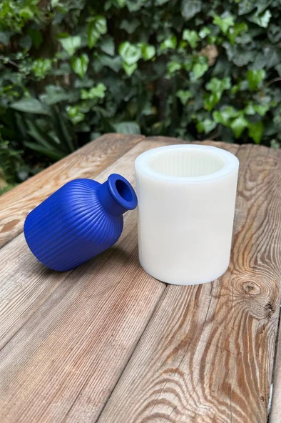 FANNY Tırtıklı Silikon Vazo Kalıbı - Resim 2