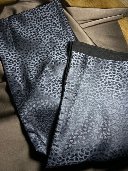 Unisex Damla Desenli Saten İnce Kaşmir Dokulu Sıcak Tutan Yumuşak Kışlık Atkı - 11