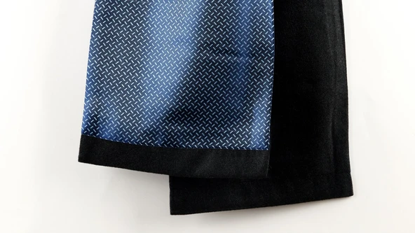 Erkek Lacivert Beyaz Çizgi Fosfor Saten İnce Kaşmir Dokulu Yumuşak Kışlık Yeni Nesil Fular Atkı - 7