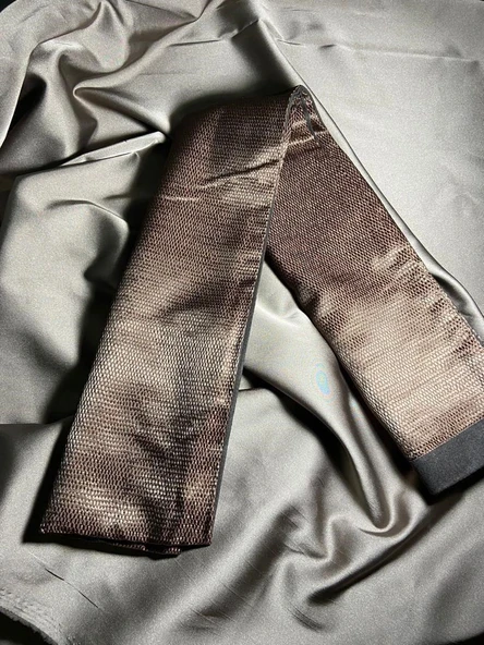 Unisex Çizgi Desenli Saten İnce Kaşmir Dokulu Sıcak Tutan Yumuşak Kışlık Atkı - 11