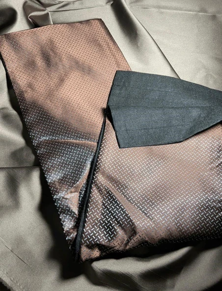 Erkek Lacivert Beyaz Çizgi Fosfor Saten İnce Kaşmir Dokulu Yumuşak Kışlık Yeni Nesil Fular Atkı - 4