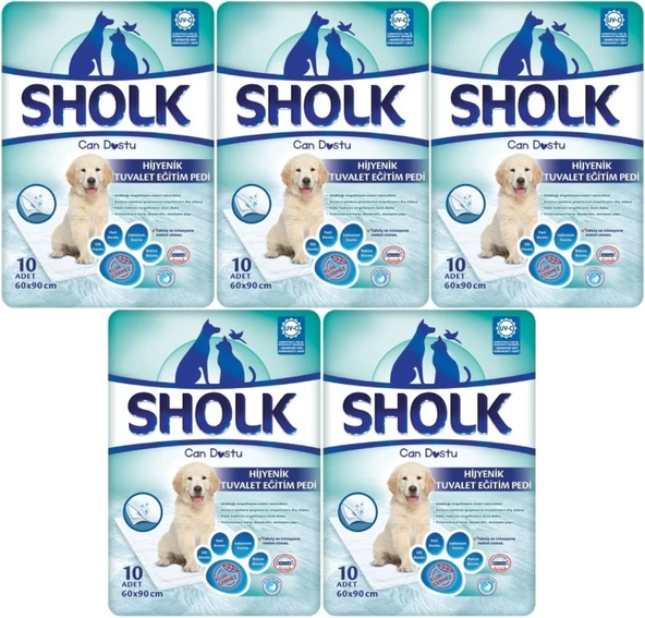 Sholk Evcil Hayvan Tuvalet Çiş Eğitim Pedi 60*90CM 50 Adet (5PK*10)