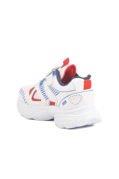 Aspor Beyaz Cırtlı Fileli Unisex Çocuk Spor Ayakkabı - 4