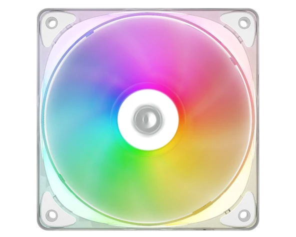 ID-COOLING CRYSTAL 120 White 4Pin Beyaz Özel Parlak Kristal Yansımalı Kasa Fanı - Resim 2