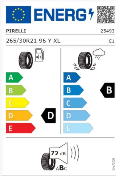 Pirelli P-ZERO PZ4 SC RO1 265/30R21 96Y XL PNCS Otomobil Yaz Lastiği (Üretim Yılı:2025) - Resim 2