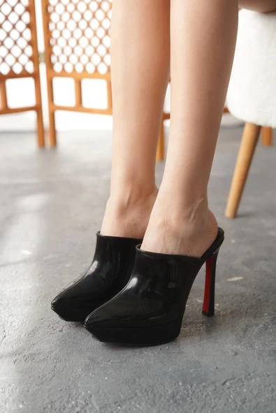 Kadın Moda İnce Topuklu Platform Terlik Şık ve Zarif Abiye Ayakkabı