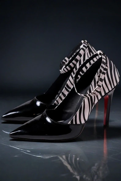 Kadın Moda İnce Topuklu Baretli Ayakkabı Stiletto Şık ve Zarif Abiye Ayakkabı