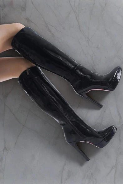 Kadın Moda Tasarım Platform Yüksek Topuklu Çizme Şık ve Zarif Abiye Ayakkabı - 3