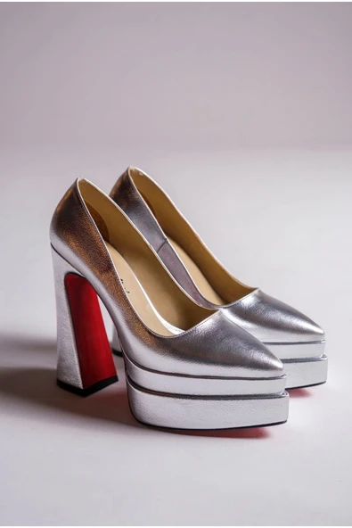 Kadın Moda Çift Platform Özel Tasarım Ayakkabı Şık ve Zarif Abiye Ayakkabı - 2