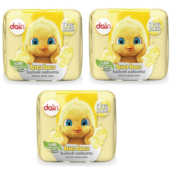 Dalin Klasik Katı Bebek Sabun 9 X 75 Gr