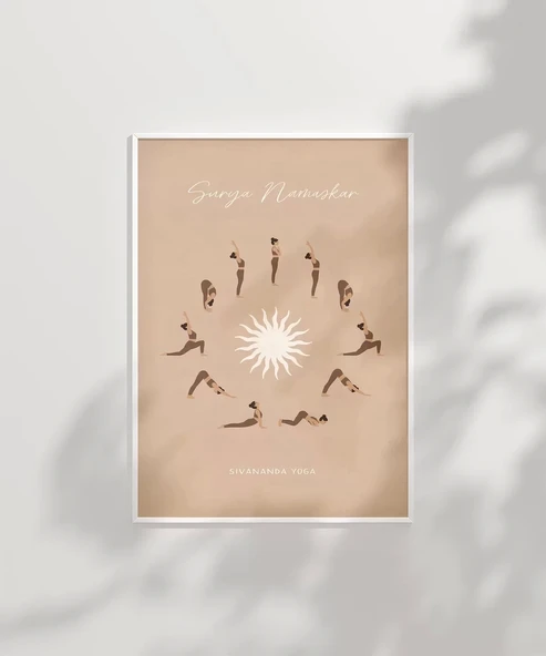 Çerçevesiz Poster Yoga ile Güne Başla