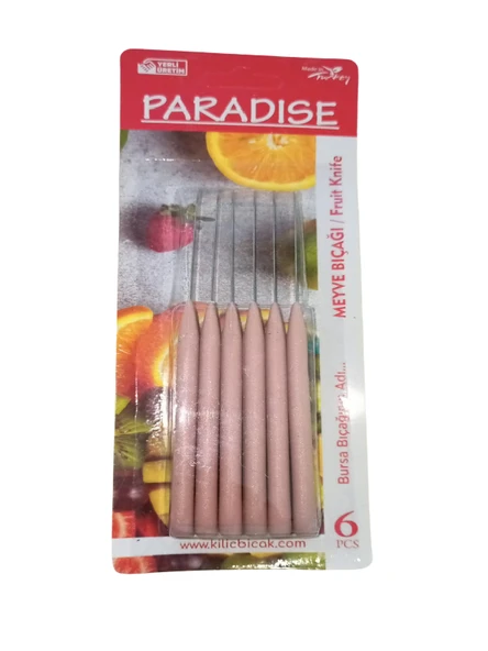 Kılıç Paradise Meyve Bıçağı 6'lı Set - Pembe