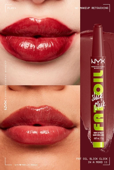 NYX PROFESSİONAL MAKEUP Fat Oil Slick Click Parlatıcı Nemlendirici Nude Tonlu Dudak Balmı - 11 In a Mood - 3