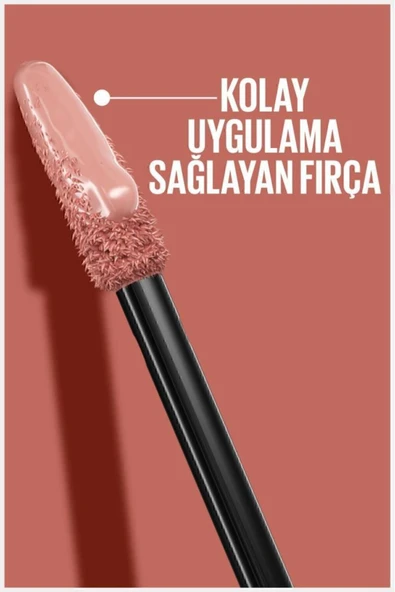 MAYBELLİNE NEW YORK Super Stay Vinyl Ink Uzun Süre Kalıcı Nude Tonlu Likit Parlak Ruj 120 Punchy - 5