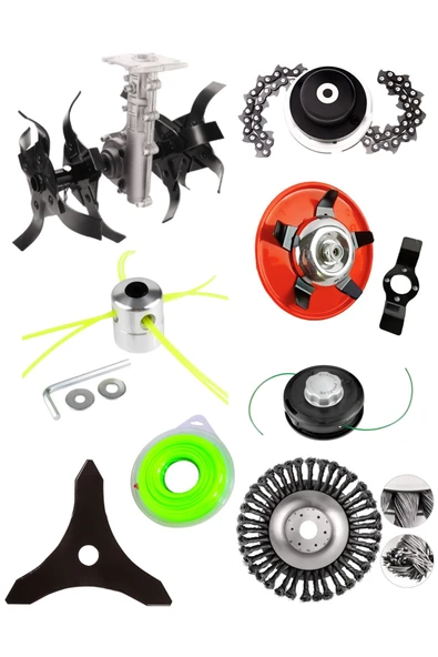 ABLACKS Benzinli Tırpan Akrep Çapalama Aparatı 26 MM 9 Diş + 7 Li Lüks Bahçivan Seti ürün görseli