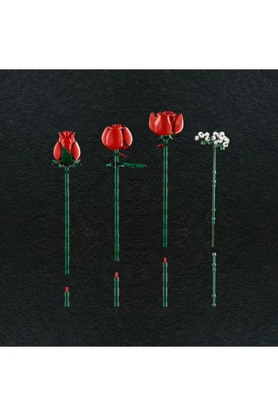 LEGO ® Botanicals Gül Buketi 10328 - 18+ Dekoratif Çiçek Model Yapım Seti (822 Parça) - 5