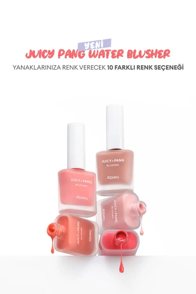 MİSSHA Meyve Kokulu, Nemlendirici, Doğal Görünümlü Sıvı Allık A'pıeu Juicy-pang Water Blusher (RD01) - 8