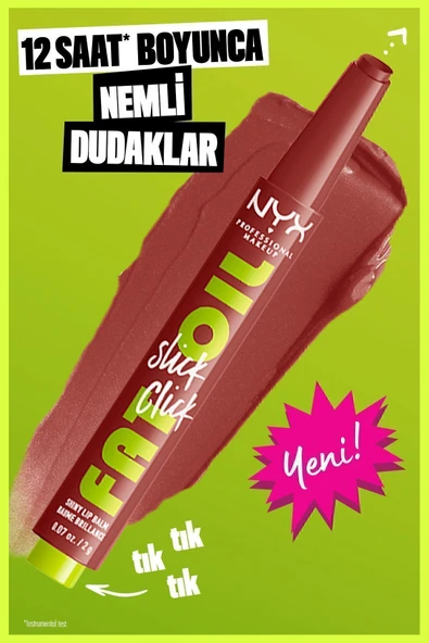 NYX PROFESSİONAL MAKEUP Fat Oil Slick Click Parlatıcı Nemlendirici Nude Tonlu Dudak Balmı - 04 Going Viral - 4