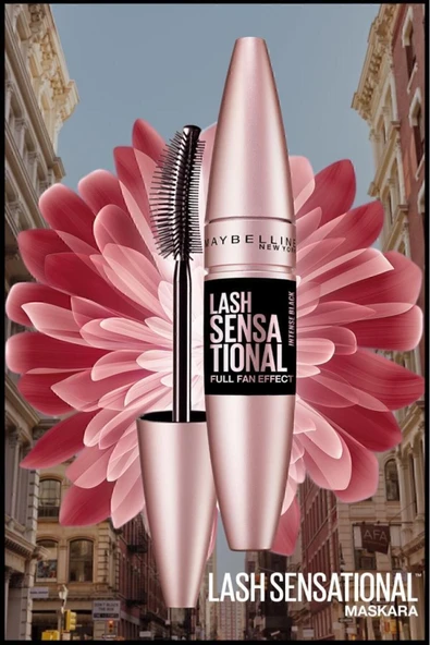 MAYBELLİNE NEW YORK Lash Sensational Yelpaze Etkili Intense Black Maskara - Ekstra Siyah - 6