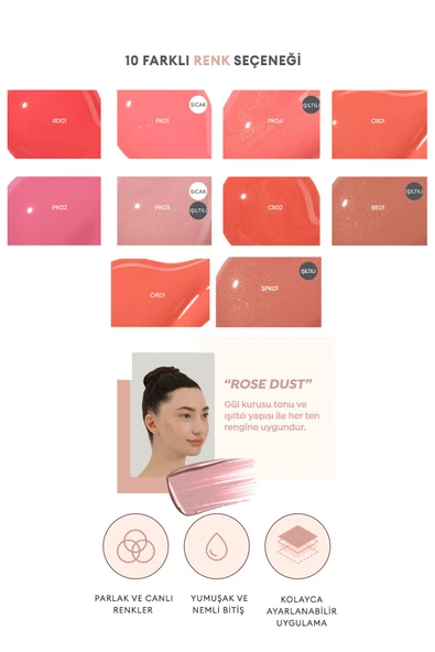 MİSSHA Meyve Kokulu, Nemlendirici, Sedefli, Kalıcı Sıvı Allık Juicy-pang Water Blusher Shimmer (SPK01) - 3