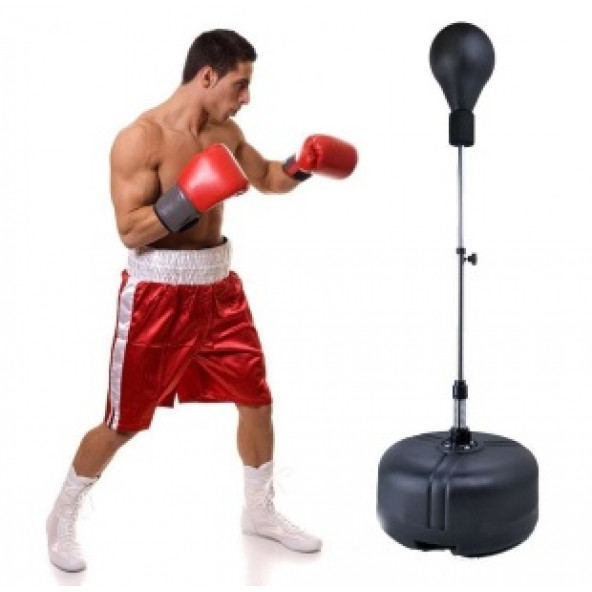 Boks Standı Punching Ball Seti +Boks ELdiveni 120 cm ile 156 cm Yükseklik Ayarlı