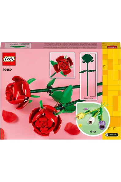LEGO Gül 40460 - Dekoratif, Koleksiyonluk Ve Sergilenebilir Çiçek Modeli Yapım Seti (120 PARÇA) - 5
