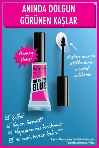 NYX PROFESSİONAL MAKEUP The Brow Glue Instant Brow Styler - Şeffaf Kaş Sabitleyici Maskara - 6