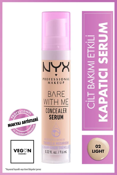 NYX PROFESSİONAL MAKEUP Bare With Me Kapatıcı Serum 02 Light Concealer