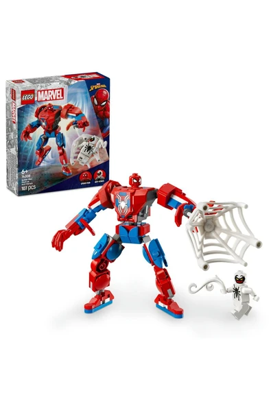 LEGO ® Marvel Örümcek Adam Robotu, Anti Venom’a Karşı 76308 - 6+ Yaratıcı Oyuncak Yapım Seti (107 Pr)
