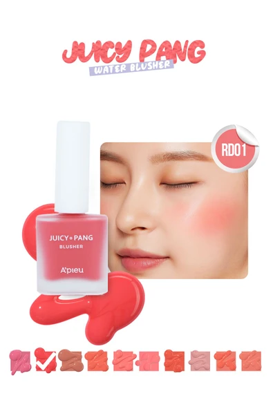 MİSSHA Meyve Kokulu, Nemlendirici, Doğal Görünümlü Sıvı Allık A'pıeu Juicy-pang Water Blusher (RD01)