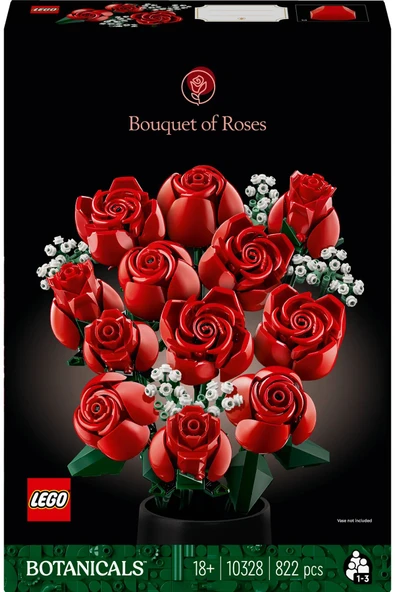 LEGO ® Botanicals Gül Buketi 10328 - 18+ Dekoratif Çiçek Model Yapım Seti (822 Parça) - 3