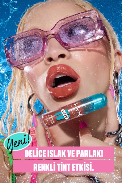 NYX PROFESSİONAL MAKEUP LIP I.V. Vitamin İçeren Parlatıcı + Tint - 08 Drippin' In Rose - 3