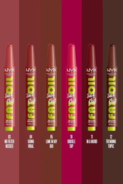 NYX PROFESSİONAL MAKEUP Fat Oil Slick Click Parlatıcı Nemlendirici Nude Tonlu Dudak Balmı - 04 Going Viral - 8