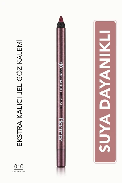 FLORMAR Işıltılı Kalıcı Göz Kalemi (PEMBE-TEN) - Extreme Tattoo Gel Pencil - 010 Dusty Plum - 8682536041171