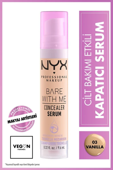 NYX PROFESSİONAL MAKEUP Bare With Me Kapatıcı Serum 03 Vanilla Concealer