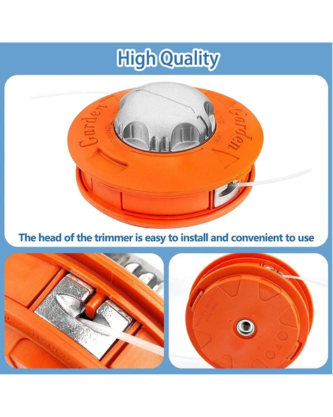 ABLACKS Tüm Tırpanlara Uyumlu Otomatik Misine Başlık Turuncu - Resim 3