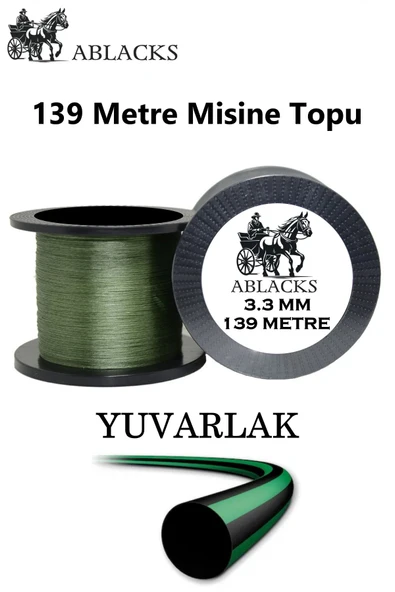 ABLACKS 3.3 MM 139 Metre Yuvarlak Tırpan Misinası