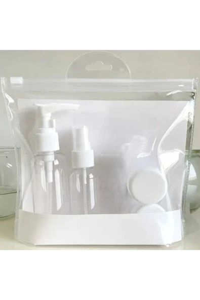 4 Parça Plastik Seyahat Seti