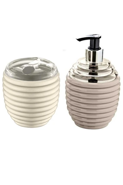 Şık Banyo Seti - Sıvı Sabunluk ve Diş Fırçalık İkili Set