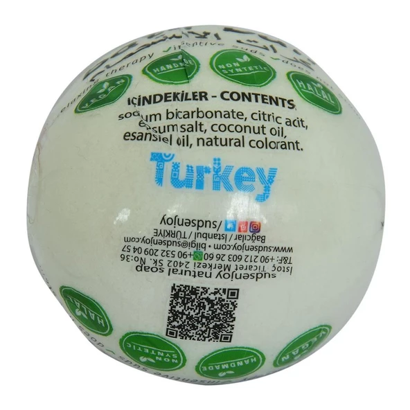 Suds Enjoy El Yapımı Beyaz Gül Banyo Bombası Banyo Topu Beyaz 100GR - 3