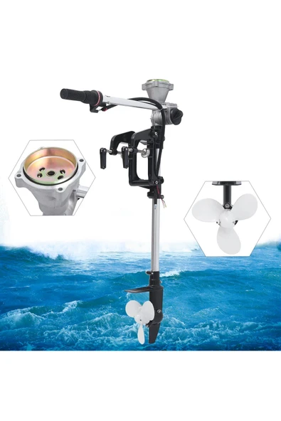 Benzinli Tırpan Motoru İle Uyumlu Tekne Motoru Uzun Şaftı Komple Set 90 Cm (Tüm Modellere Uyumlu) ürün görseli